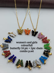 BUTTERFLY CHAIN COMBO FOR HER 16 BUTTERFLY WITH 2 CHAIN